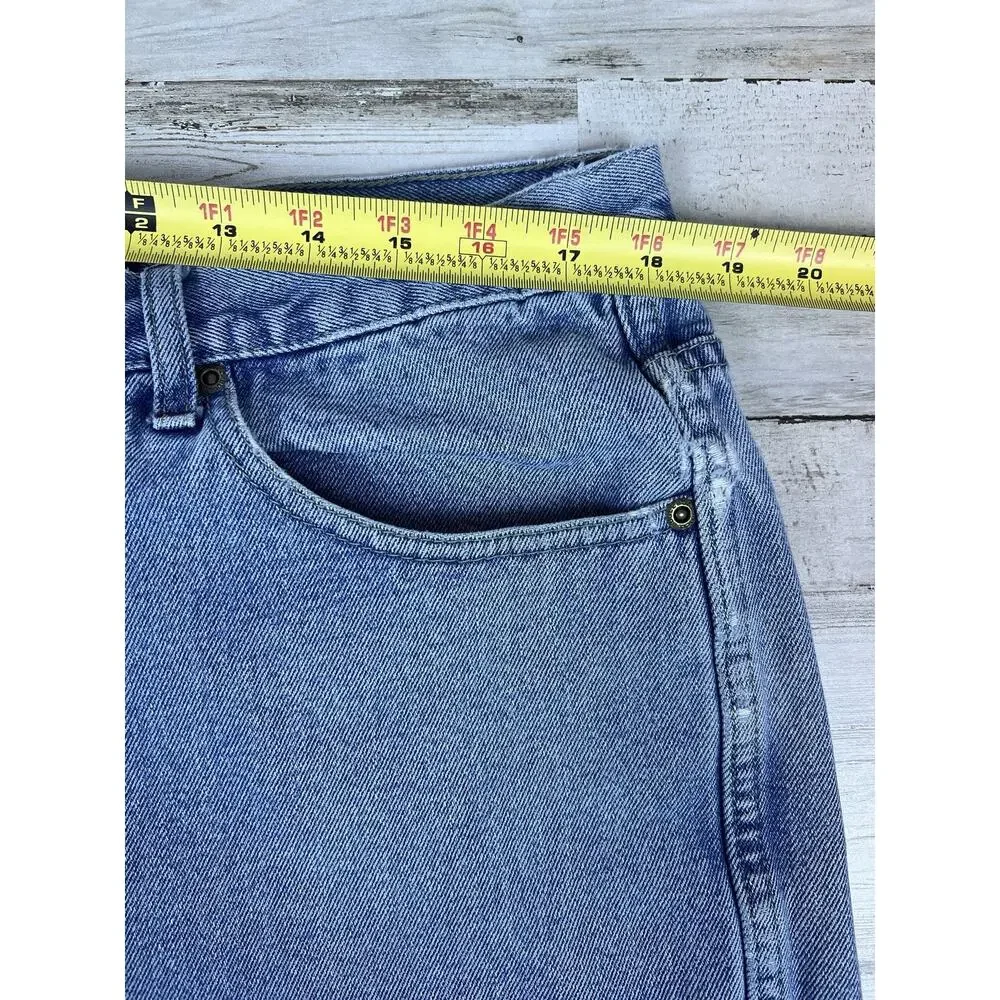 Vintage Bugle Boy Jeans Men 38x32 (37x31) Light Wash 90s Straight Leg USA Denim